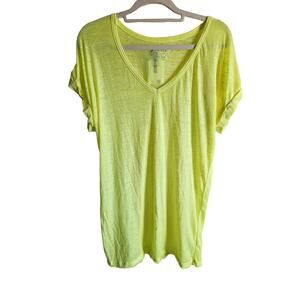 Maurices Sheer Neon Yellow  Tshirt Size Small (324)